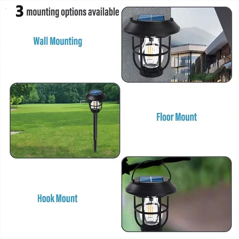 Solar Outdoor Light, Hanging Lantern Garden Lights, Landscape Lighting, Wall Lamp Decorative for Patio Pathway Walkway Driveway