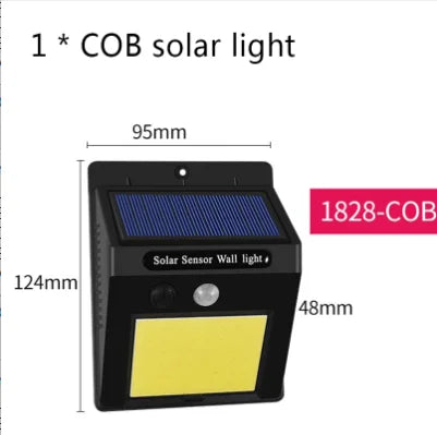 New LED Sensor Solar Wall Lamp 40 Lamp Beads Outdoor Waterproof Garden Courtyard Decorative Lamp Street Corridor Emergency Lamp