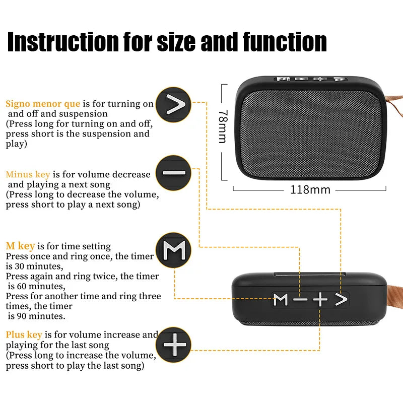 Boxa Bluetooth Portabilă TWS 2024 – Sunet 3D Stereo HiFi, Rezistentă la Apă