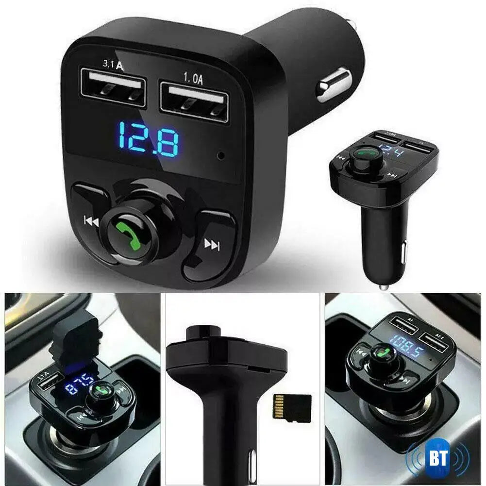 Transmițător FM Bluetooth 5.0 & Player MP3 pentru Mașină – Handsfree, Dual USB, Încărcător Rapid