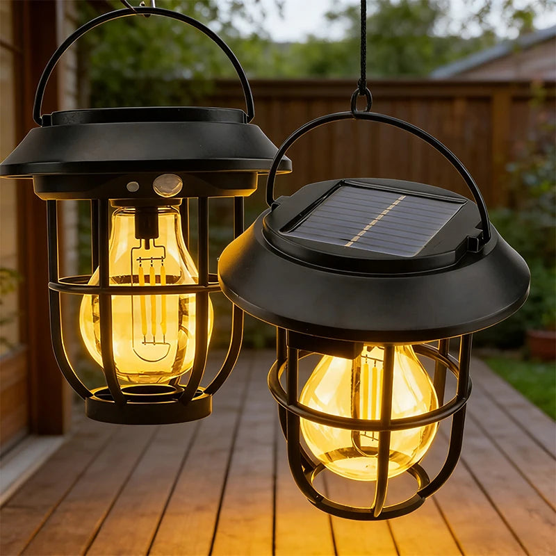 Solar Outdoor Light, Hanging Lantern Garden Lights, Landscape Lighting, Wall Lamp Decorative for Patio Pathway Walkway Driveway