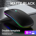 Mouse Wireless Bluetooth 5.1 & 2.4G Dual-Mode RGB Ergonomic – Silent, Reîncărcabil, 4 Butoane