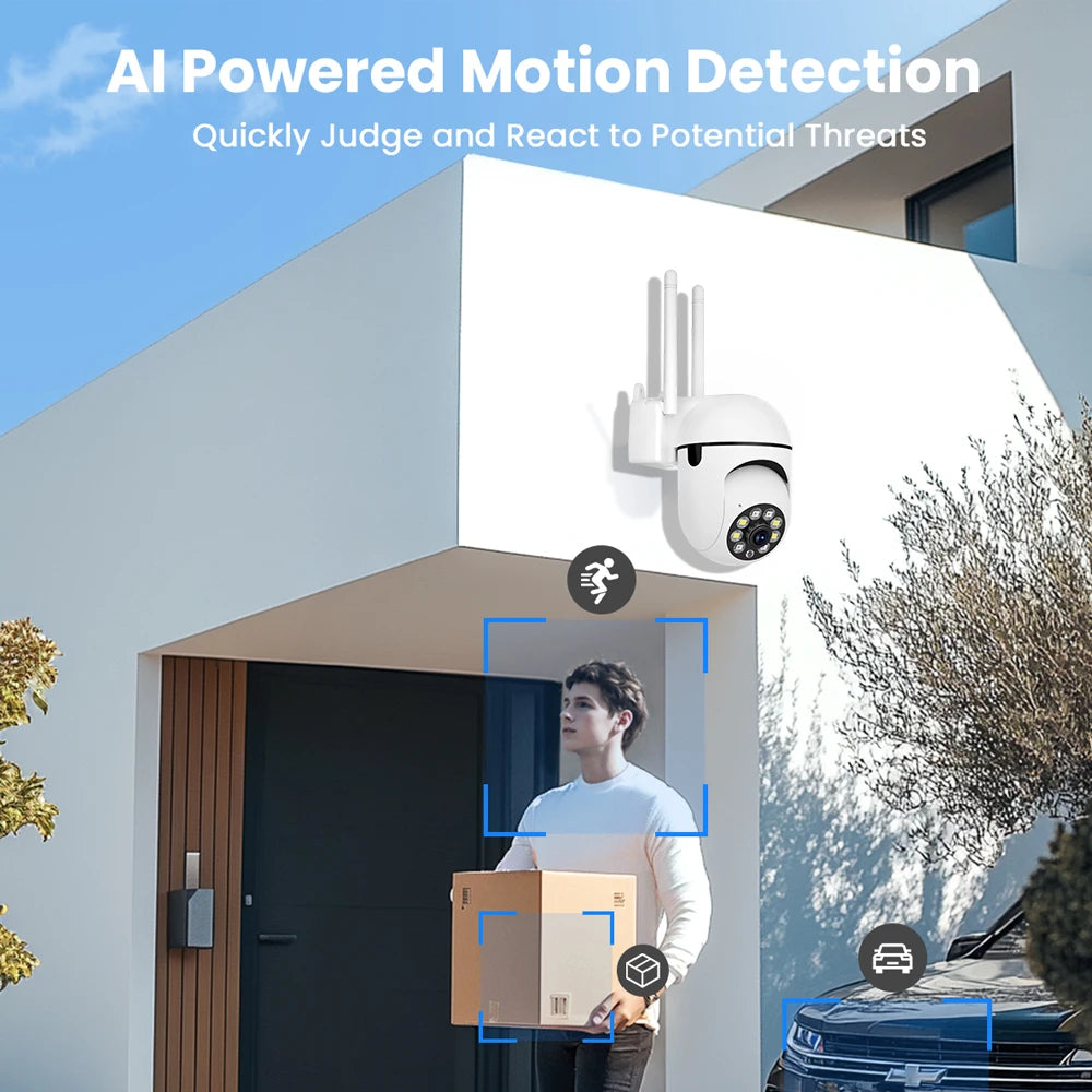 Cam720 APP 5MP PTZ IP Camera Smart Outdoor Home Security WIFI CCTV Surveillance with Color Night Vision Wireless HD 2-Way Audio